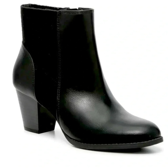 Kelly & Katie Shoes - Kelly and Katie Jadona Bootie sleek design features mixed materials size 11M